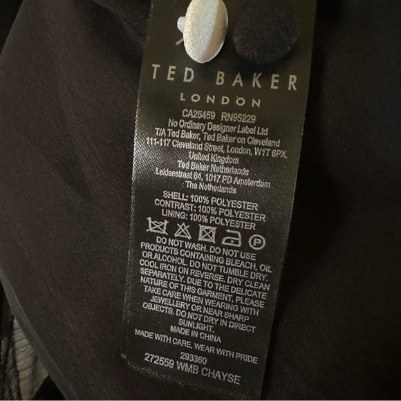 Ted Baker London Chayse Beaded Collar Chiffon Button Up Blouse - Picture 6 of 8